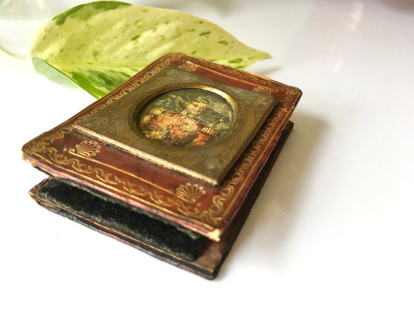 Antique Victorian Embossed Leather Nib Wipe Personal Gift From Lady Raglan 1855 - Source Vintage